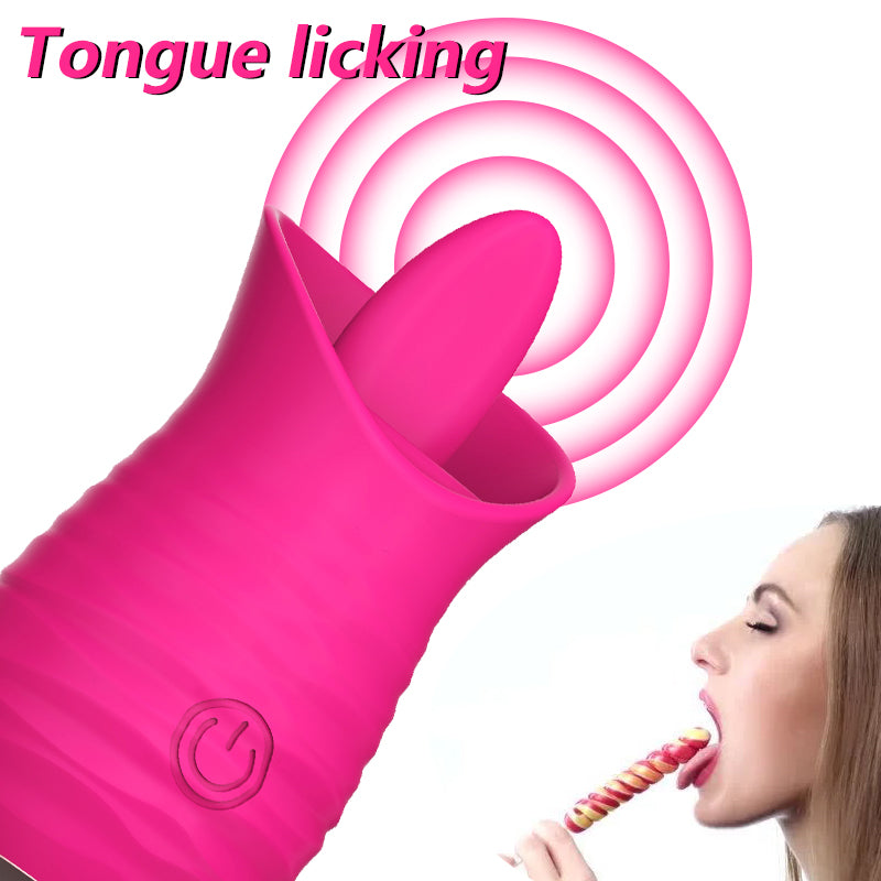 Rose Vibrator 2 In 1 Vagina Masturbation Nipple Sucker Tougue Licking Clitoris Stimulation G-Spot Massager Dildo Sex Toys 18+