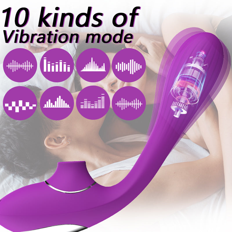 Double Head Vibrator Vagina Masturbation Female Sucking Clitoris Nipple Stimulator Massager Licking G-Spot Dildo Sex Toys 18+