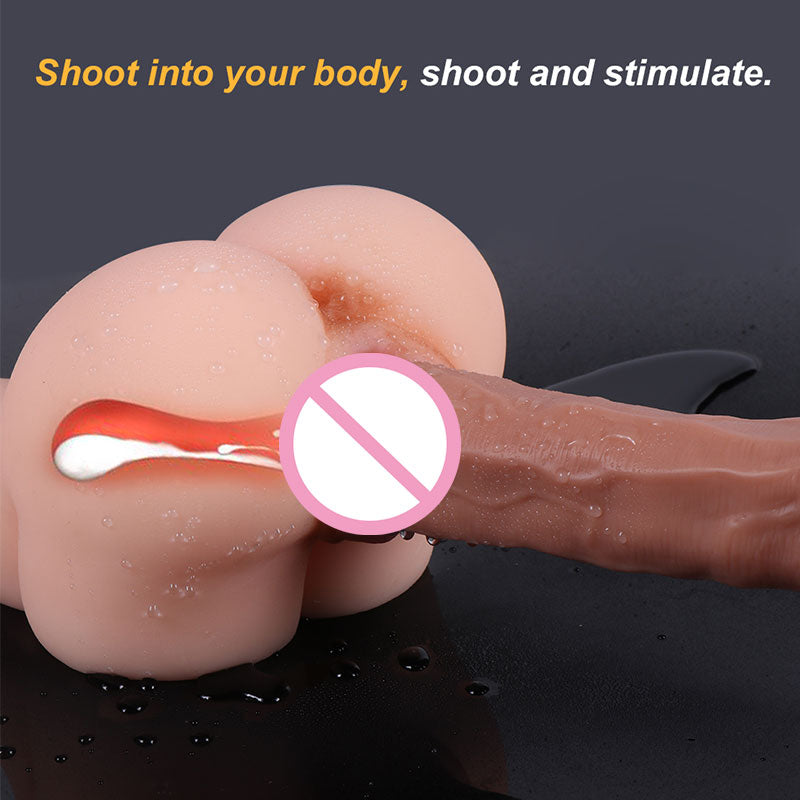 Realistic squirting dildo sex toy ejaculation penis with strong suction cup, suitable for ladies men couple pleasure