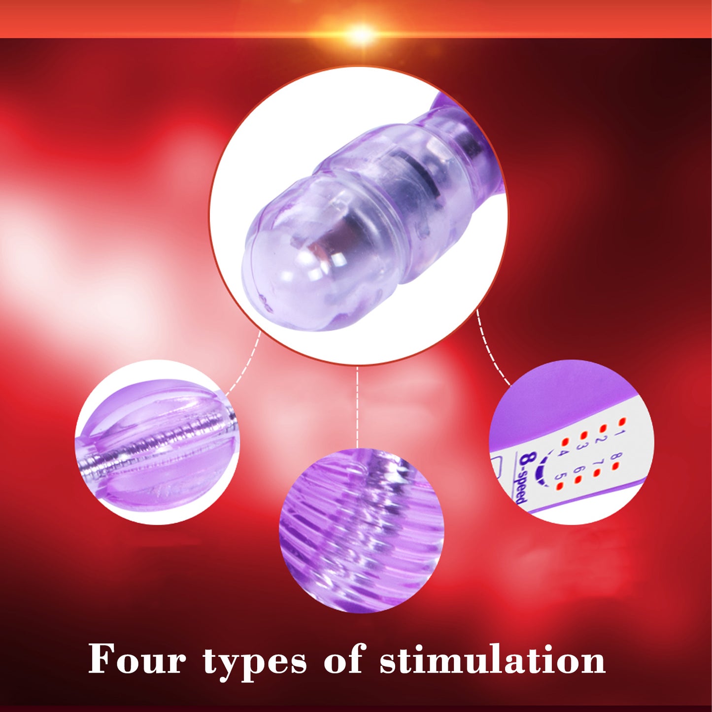 Adjustable free deformation swinging jelly vibrator anus butt plug bead massager sex toy masturbation