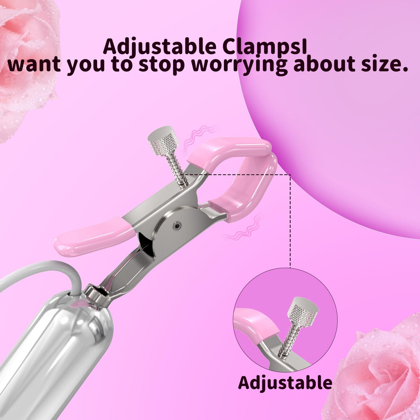 BDSM-Bondage-Nippelklemme, Sex-Brustklemme und Vibrator-Set, Silikon-Nippel-Vibrator-Klemme, wiederaufladbar