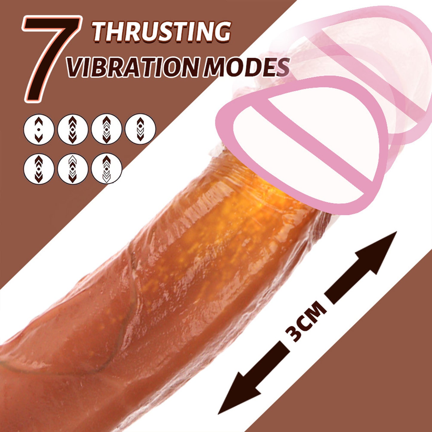 Realistic silicone dildo for women wireless thrust big penis with suction cup skin-feeling smart heating vibrator sex toy for women adult