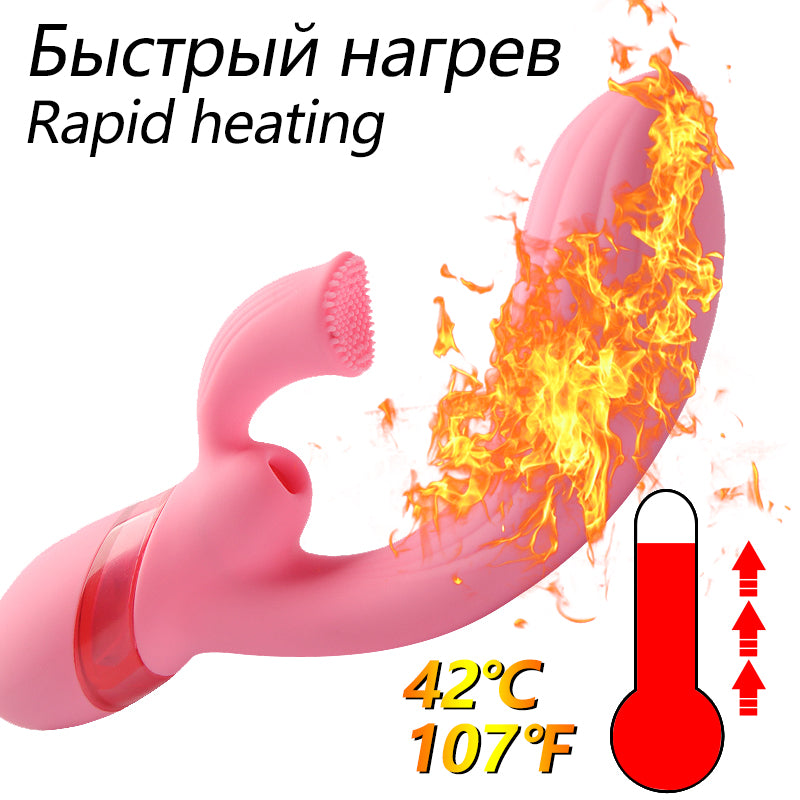 Vibrator Adult Sex Toy Female Vagina Clitoris Nipple G-Spot Stimulator 3 In 1 Dildo Goods for Women Masturbation Massager for 18