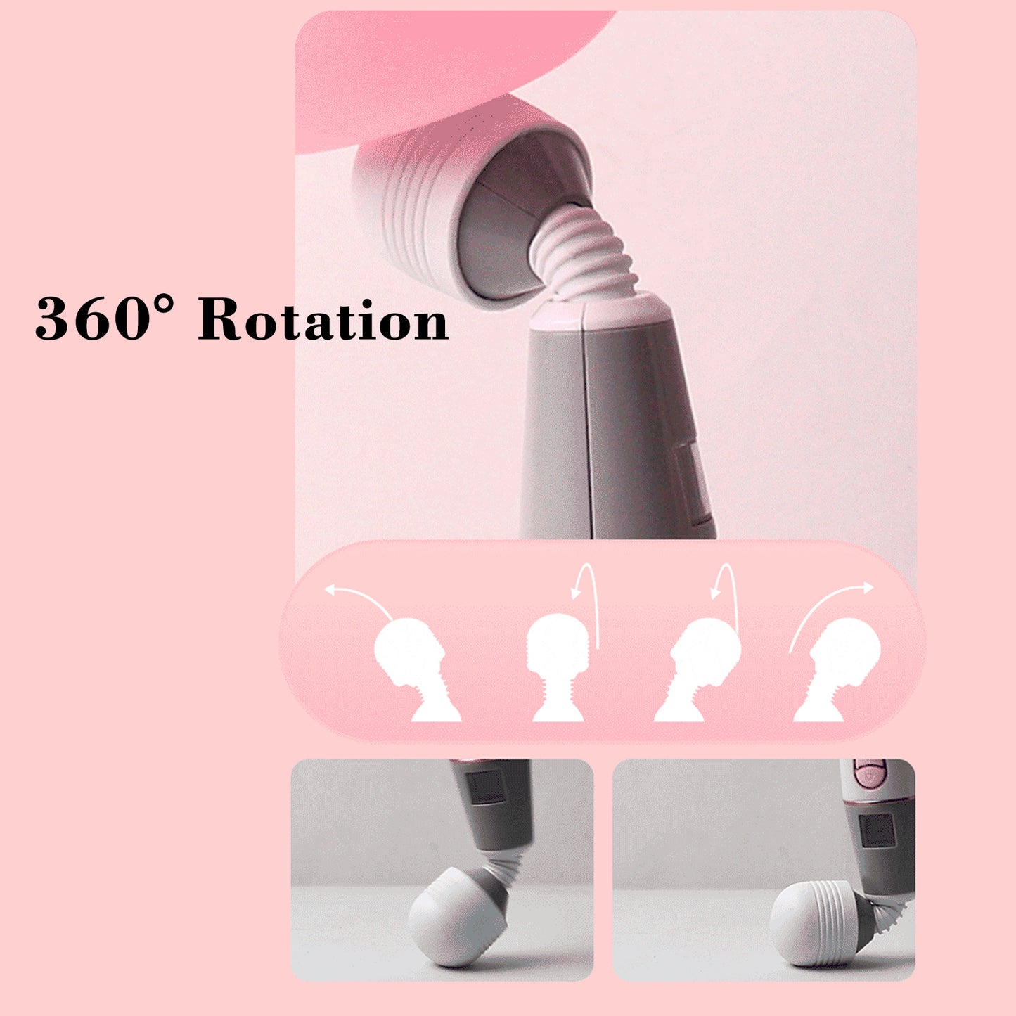 New Powerful AV Magic Wand Vibrator Clitoral Stimulation G-Spot Massage USB Rechargeable Adult Toy with LCD Display