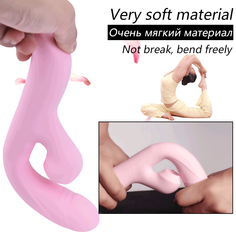 Vibrator Adult Sex Toy Female Vagina Clitoris Nipple G-Spot Stimulator 2 In 1 Dildo Goods for Women Masturbation Massager for 18