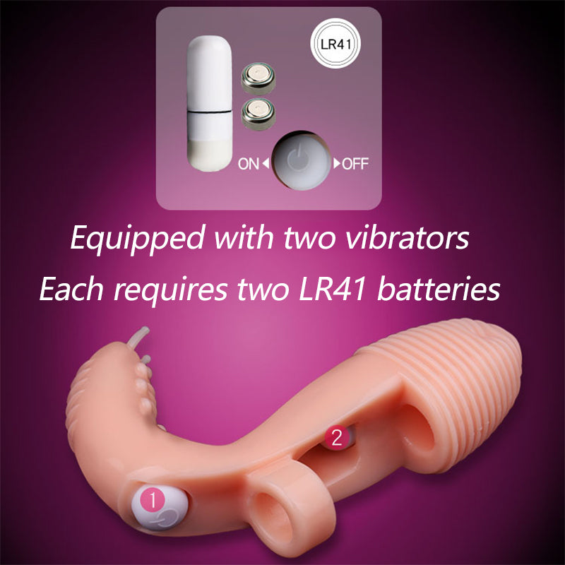 Vibrateur 2 en 1, point G, Stimulation clitoridienne, masseur, boucle de manchette, Masturbation féminine, jouets sexuels pour Couple femmes 18