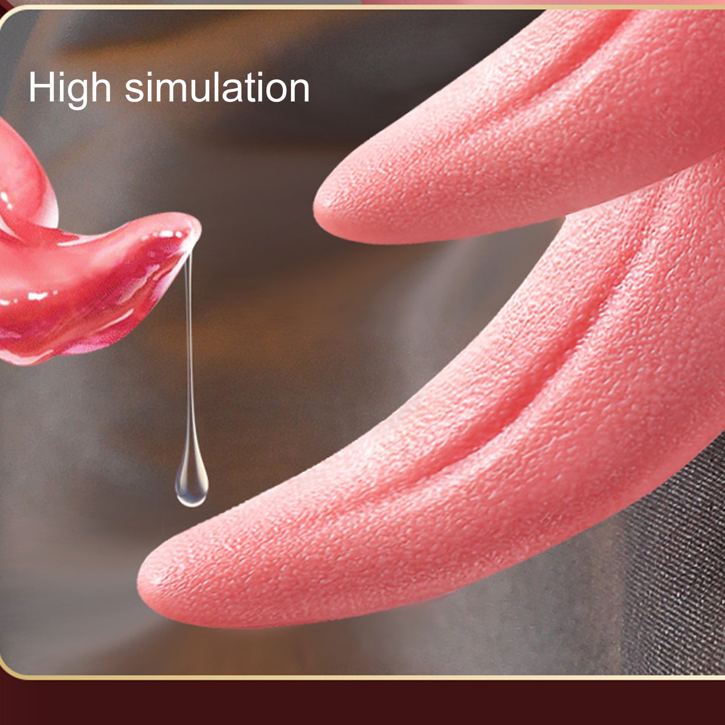 Simulated Tongue Vibrating Pleasure Sex Toy Heating Multi-function