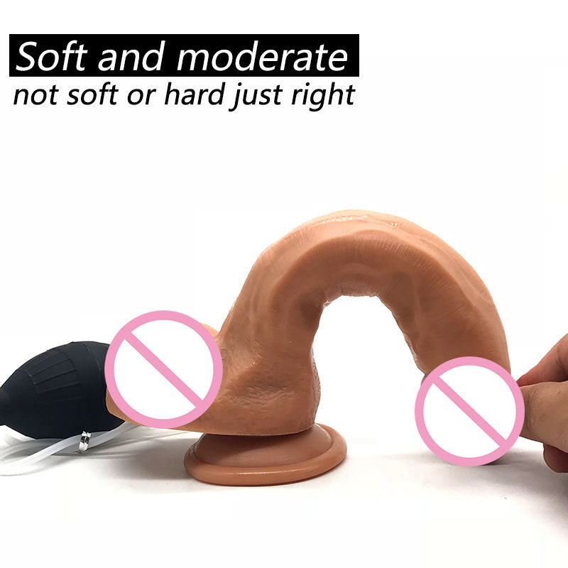 Realistic squirting dildo sex toy ejaculation penis with strong suction cup, suitable for ladies men couple pleasure