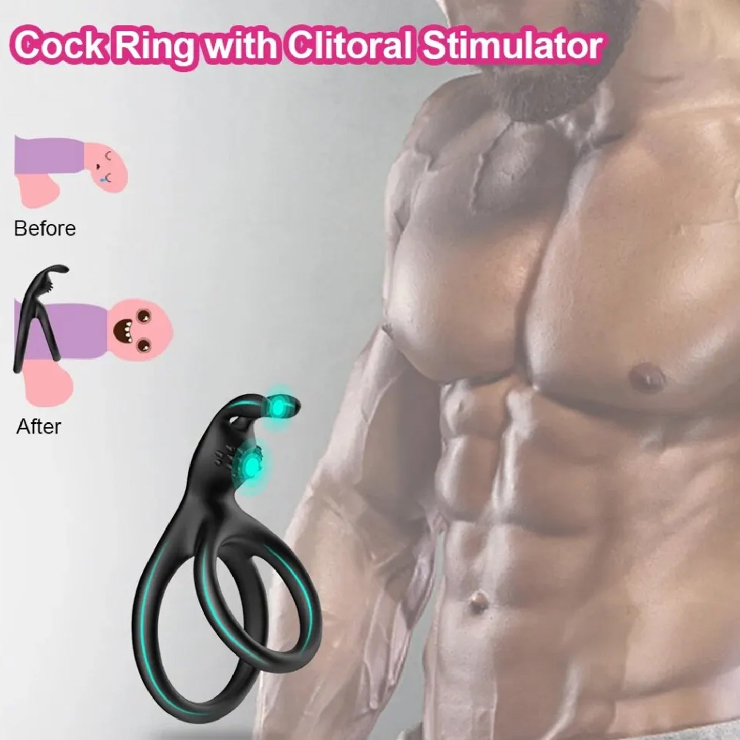 Delay Ring Sex Toy Battery Powered Vibrating Lock Sperm Ring Penis Ring Men’s Toy Penis Training Sex Toy