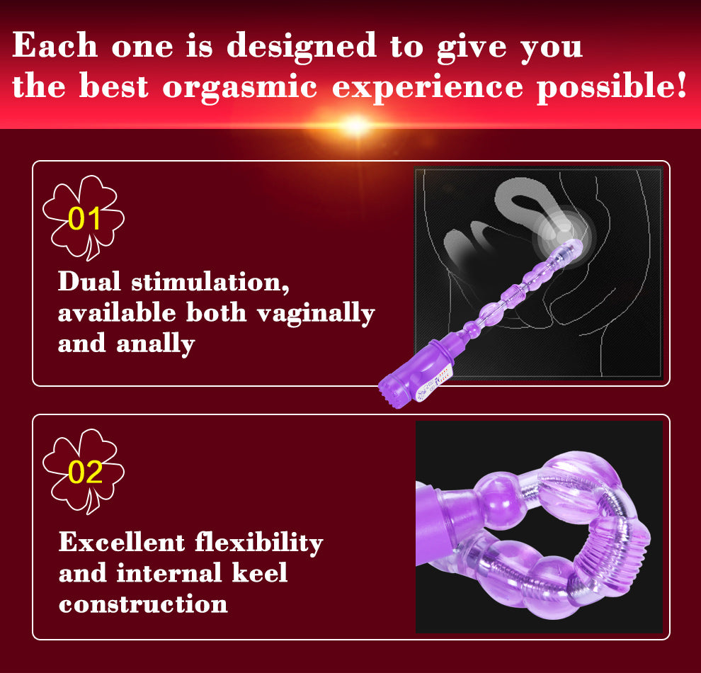 Adjustable free deformation swinging jelly vibrator anus butt plug bead massager sex toy masturbation