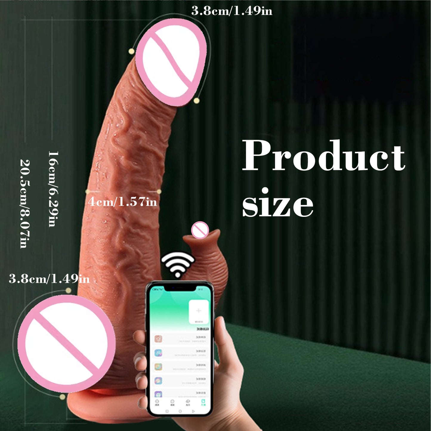 Realistic Thrust Dildo Licking Vibrator Dildo, Heated Telescopic Swinging Tongue Licking Mode, Suitable for Anal Clitoral G-Spot Stimulation, APP Remote Control Female Adult Sex Toy 18+