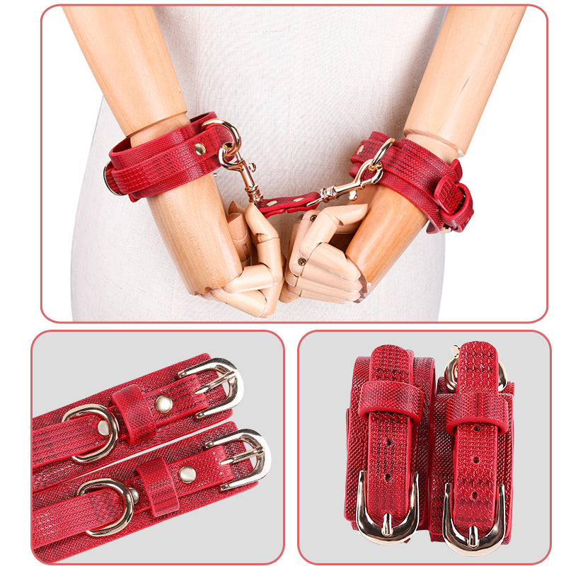 5in1 SM Tasche Sex Bondage Fetisch Flirten Handschellen Kragen Peitsche Sklave Sex Spielzeug Für Frau Paare Erotische Zubehör Erwachsene Spiele 18