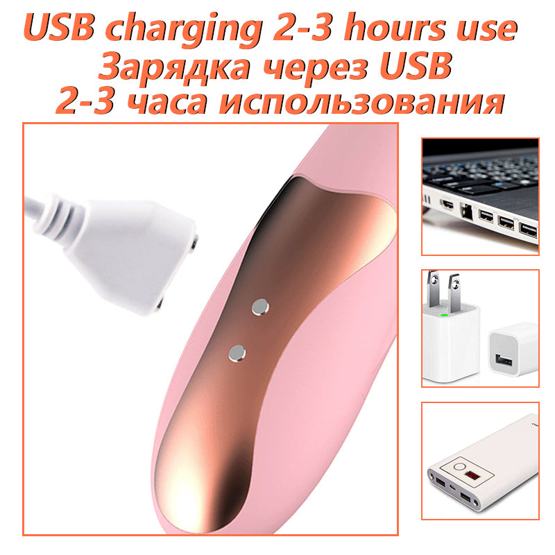 Vibrator 2 In 1 Female Clitoris Nipple Stimulator Massager G-Spot Masturbation Massager Touguelicking Sex Toys Goods for Women18