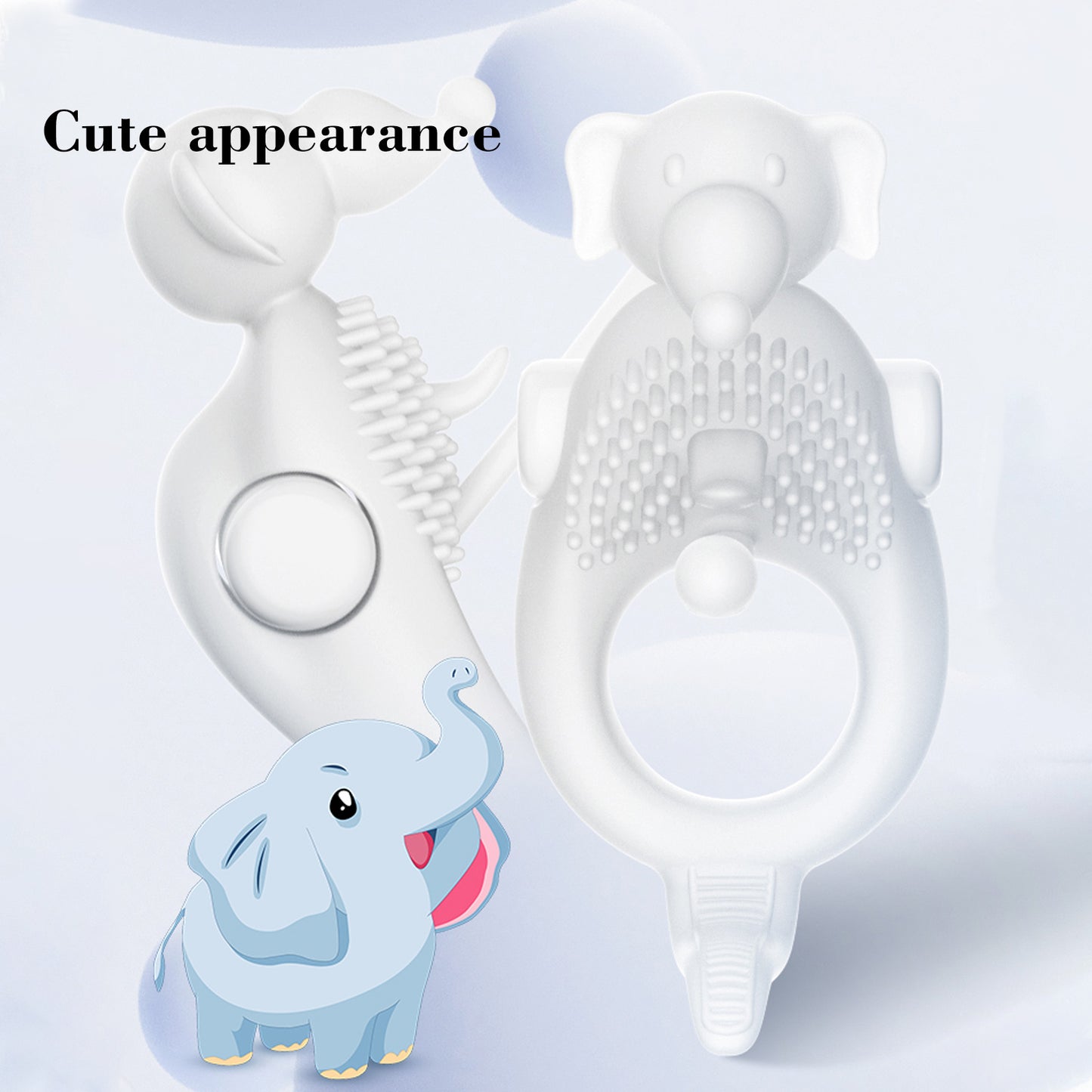 Baby Elephant Vibrating Penis Ring Semen Remote Control Male Sperm Locking Vibrator Men's Delay