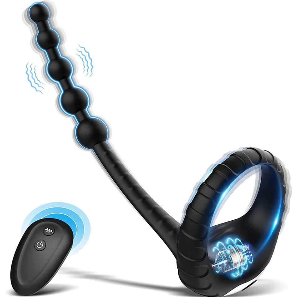 Pull bead Lock sperm ring, Design maintain a Firmer & Longer-lasting Erectionring , Stimulates the testicles and penis, Adult Sex Toy for Adult pleasure