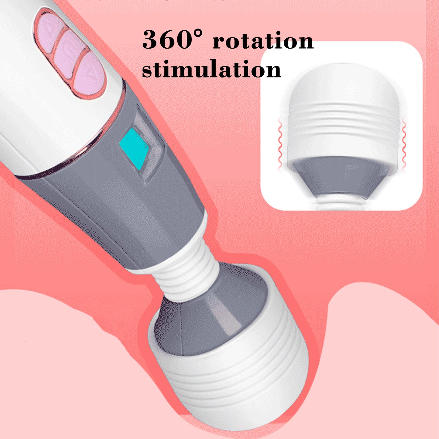 New Powerful AV Magic Wand Vibrator Clitoral Stimulation G-Spot Massage USB Rechargeable Adult Toy with LCD Display