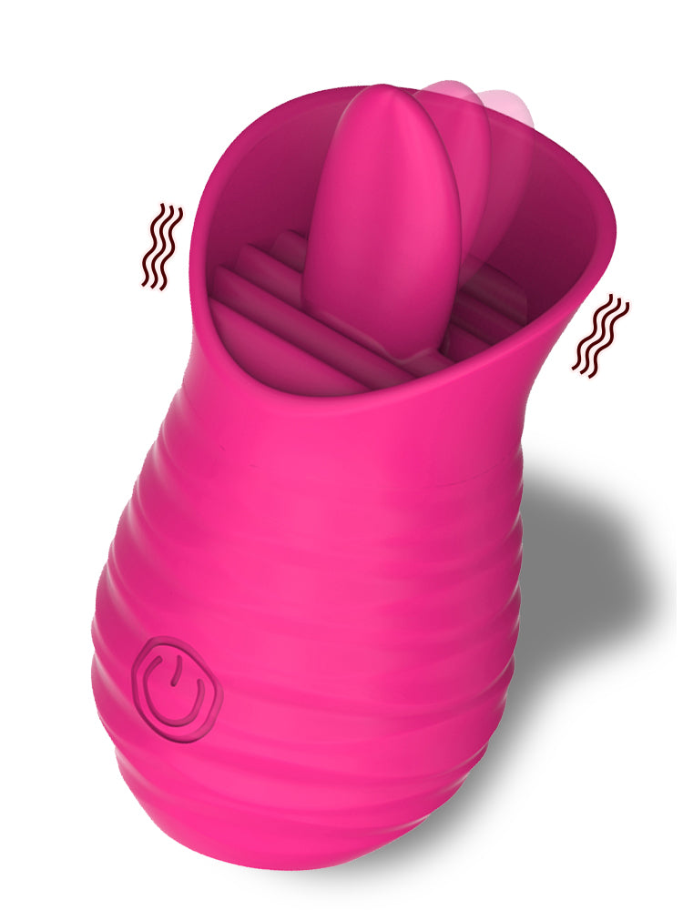 Rose Vibrator 2 In 1 Vagina Masturbation Nipple Sucker Tougue Licking Clitoris Stimulation G-Spot Massager Dildo Sex Toys 18+