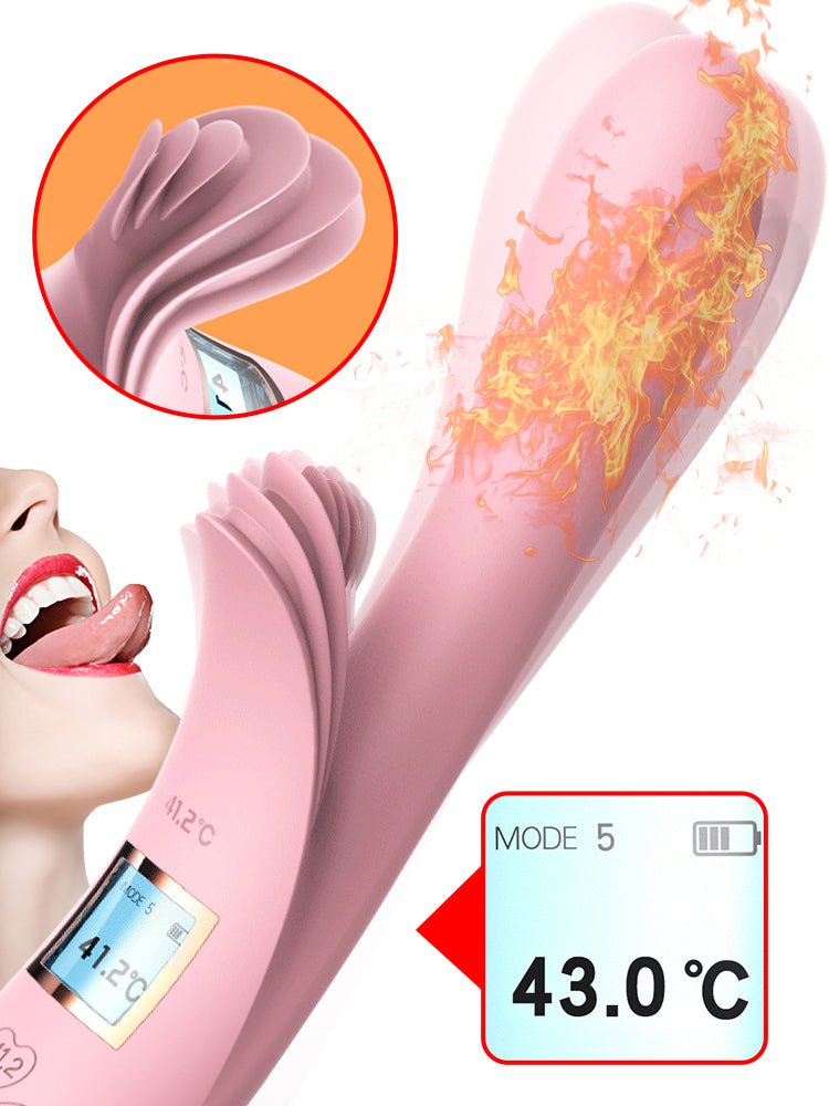 Vibrator 2 In 1 Female Clitoris Nipple Stimulator Massager G-Spot Masturbation Massager Touguelicking Sex Toys Goods for Women18