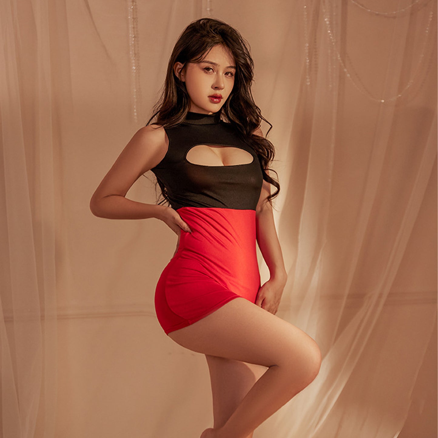 Ladies cosplay sexy secretary uniform hot suit ice silk hip skirt sex suit