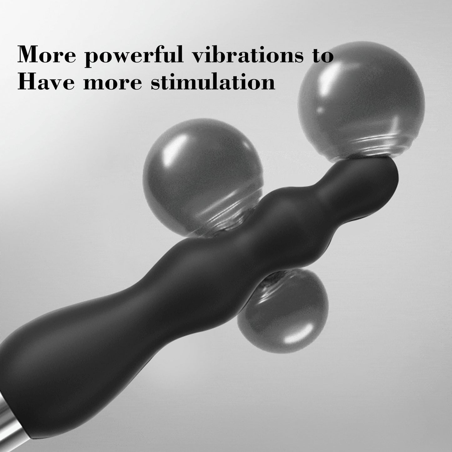 Vibrating Anal Beads Black Butt Plug Silicone Anal Vibrator Waterproof Sex Toys For Men and Women