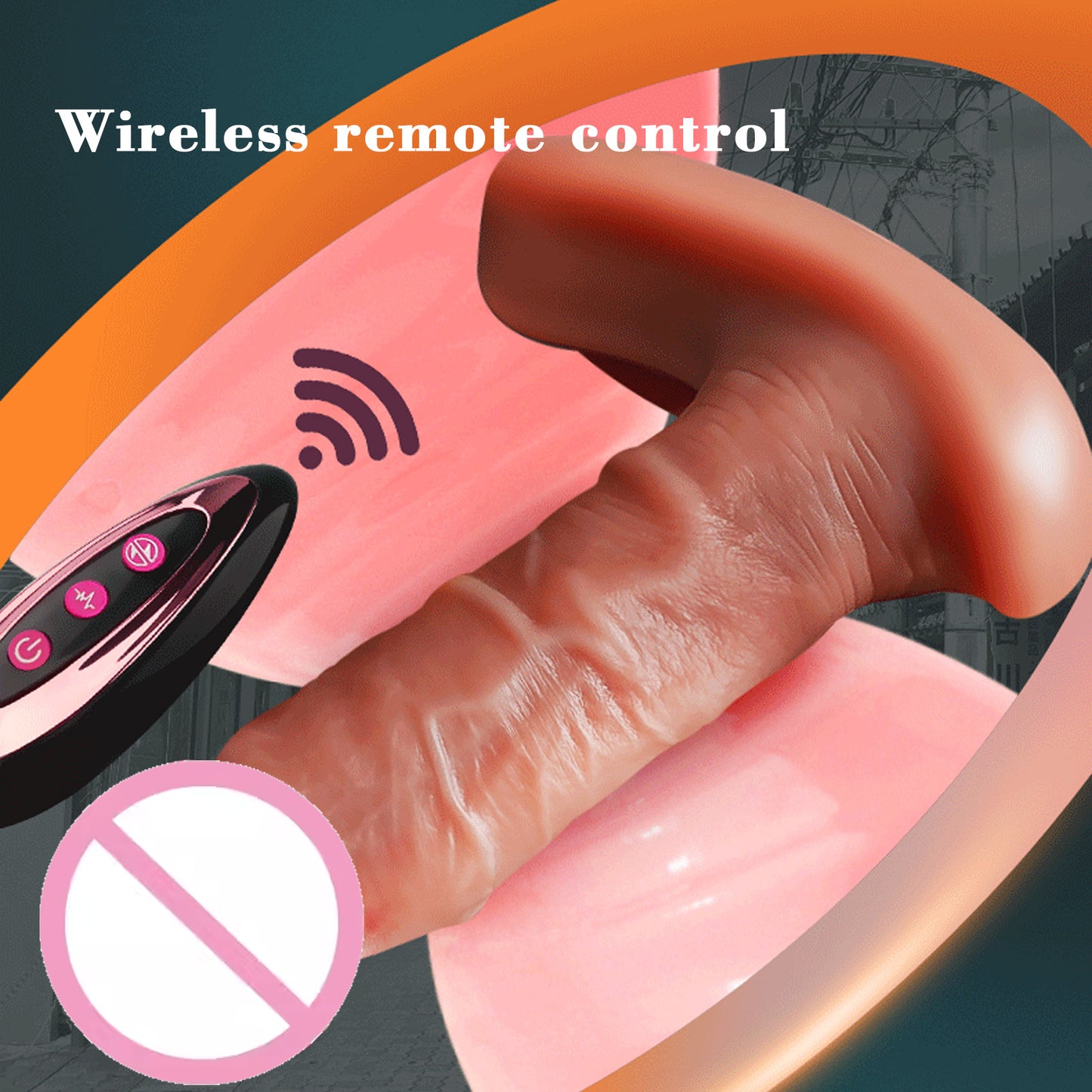 Realistic Remote Controlled Vibrating Thrusting Oversize Dildo Vibrator Adult Sex Toy for Women
