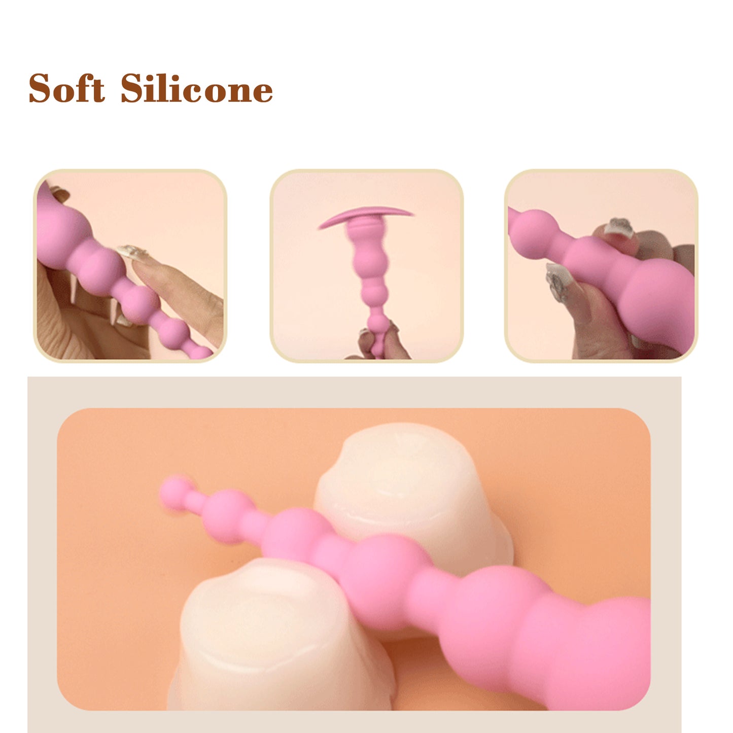 Vibrating Anal Probe -- Flexible Silicone Anal Sex Toy Bulet Vibrator for Adult