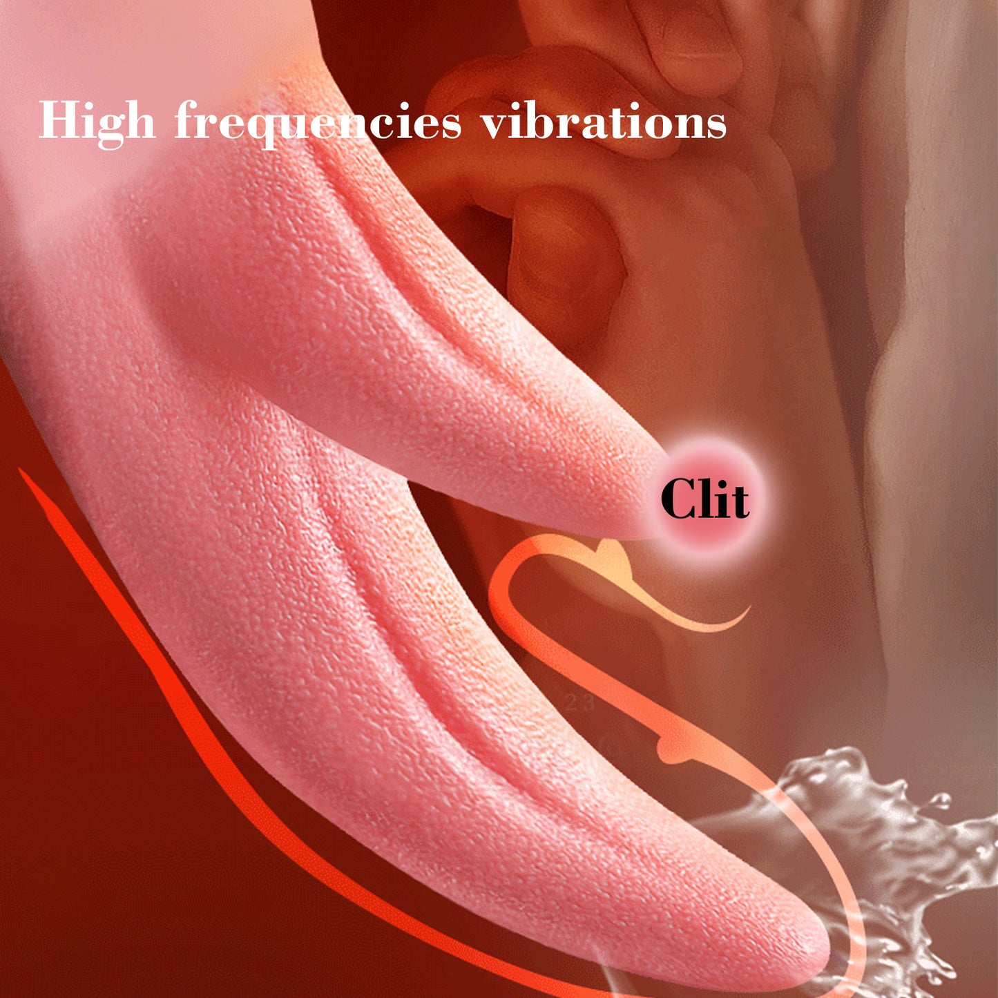 Simulated Tongue Vibrating Pleasure Sex Toy Heating Multi-function