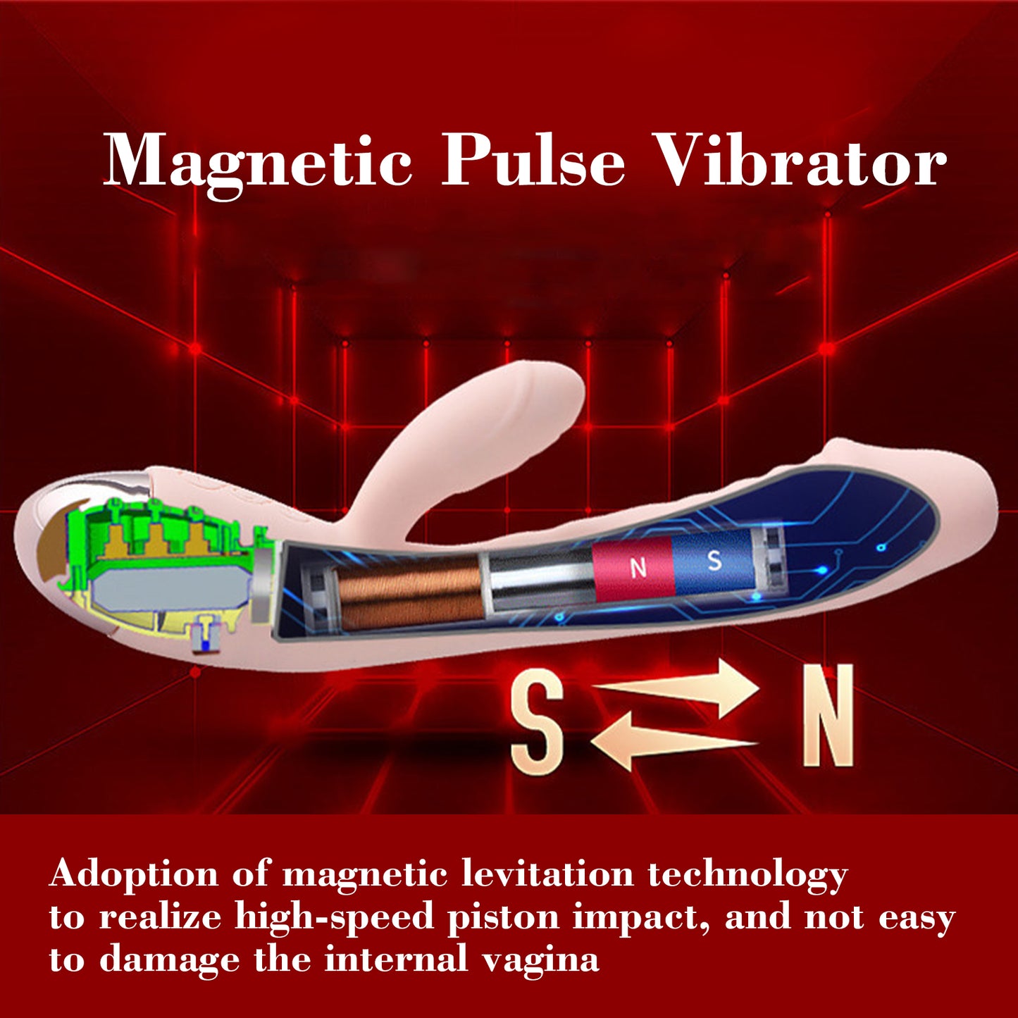 Telescopic vibrating masturbation stick G-spot stimulation pulse vibrator female dildo female adult toy 18 years and over