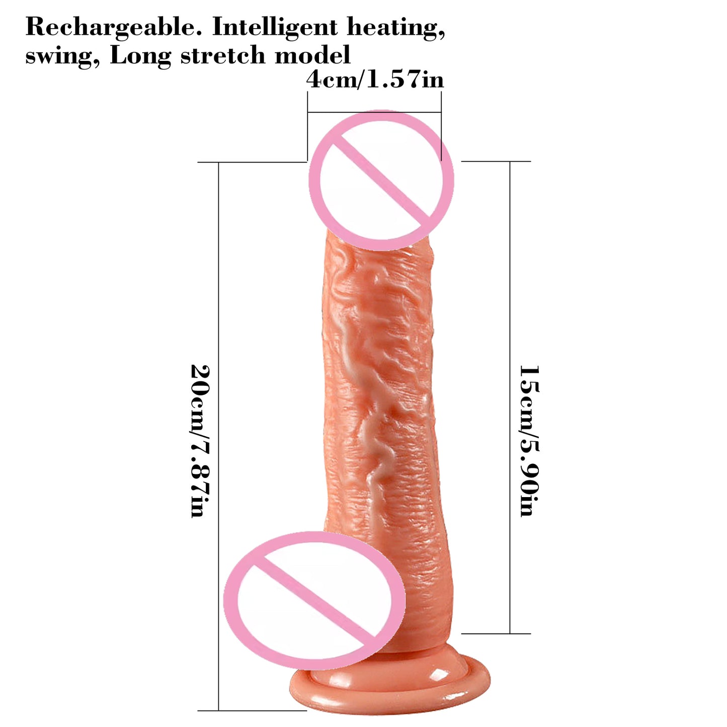 Realistic dildo thrust vibrator with multiple modes of vibration, telescoping, swinging, G-spot dildo adult sex toy for women, with strong suction cup 18+