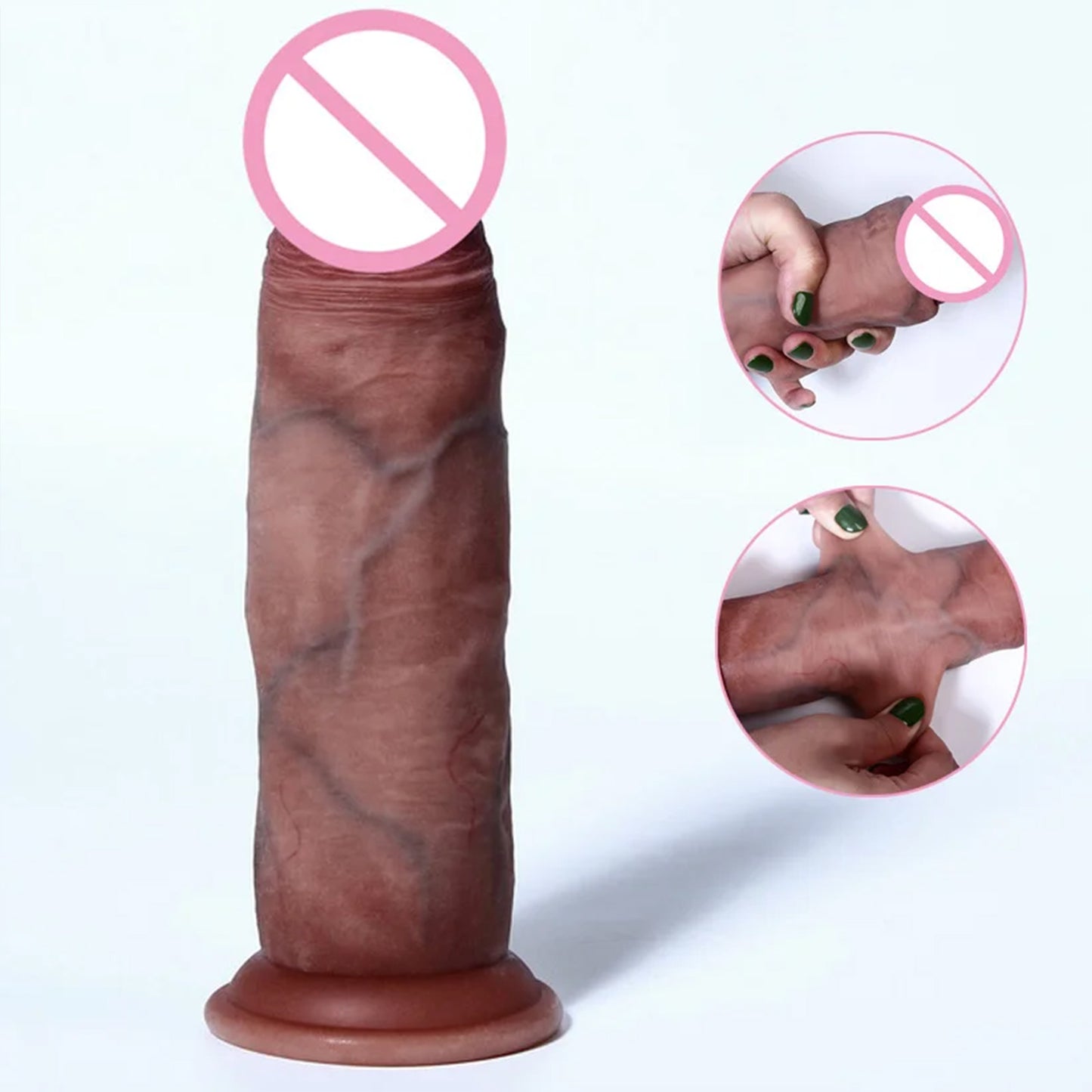 Realistic penis sliding foreskin simulation soft dildo sex toy huge stimulating tool female masturbator