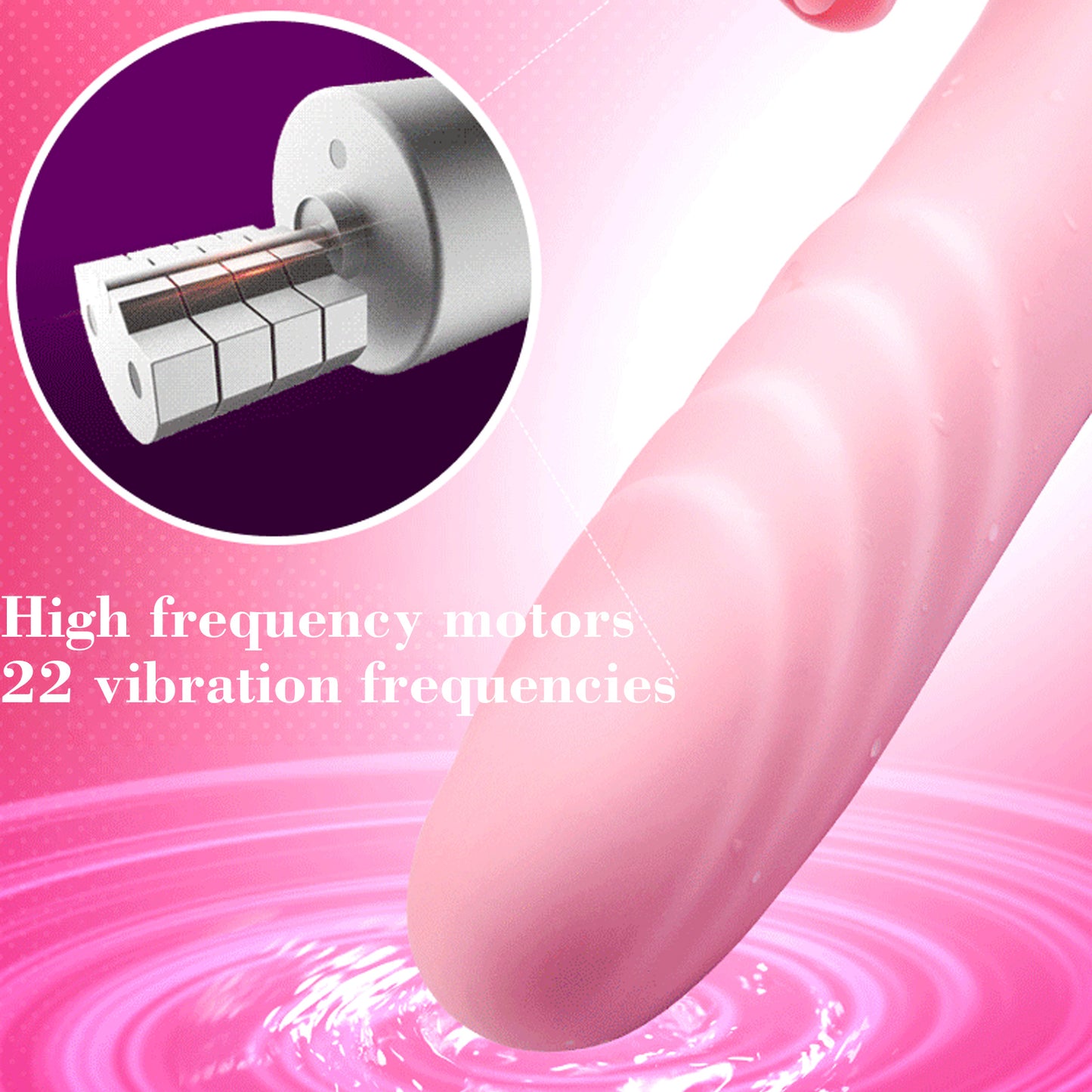 Rechargeable Waterproof Sex Toys For Women telescopic Dildo Vibrator