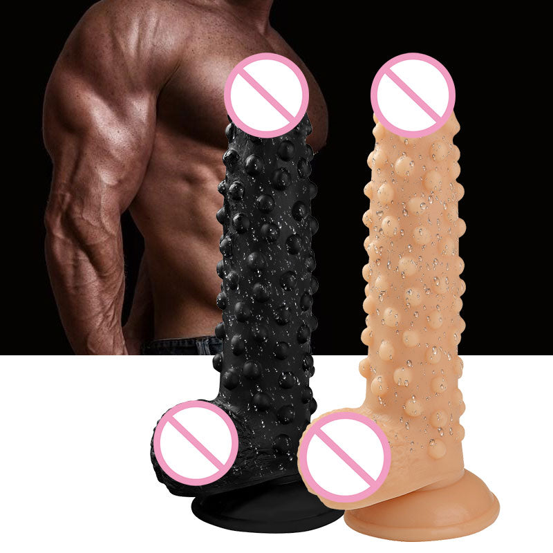 Silicone particles BDSM stimulation orgasm stick realistic soft penis adult sex toy female vagina