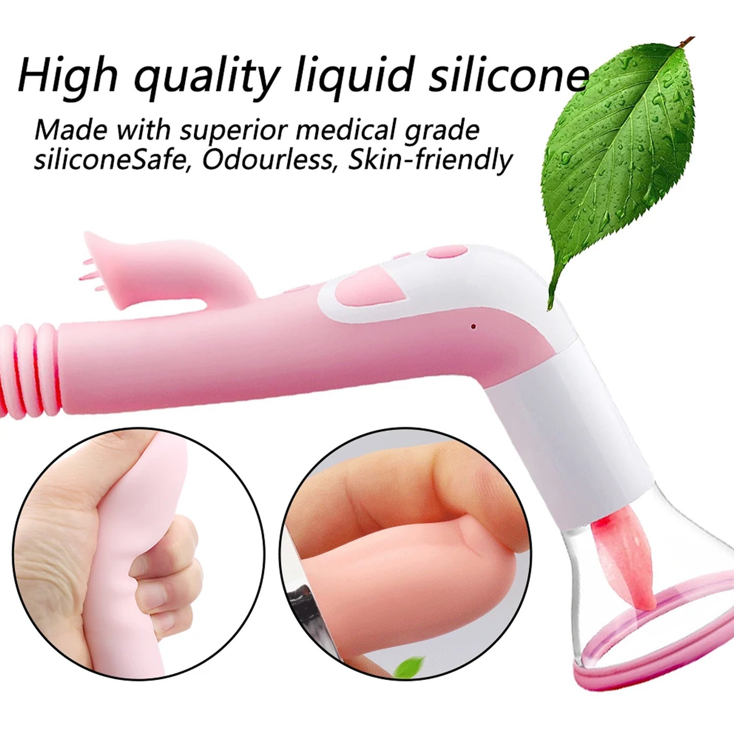 3 In 1 Vibrator Weibliche Masturbation Tougue Saugen Klitoris Massage Sexy Spielzeug Dildo für Frauen G-punkt Anal Perlen lecken Nippel 18+