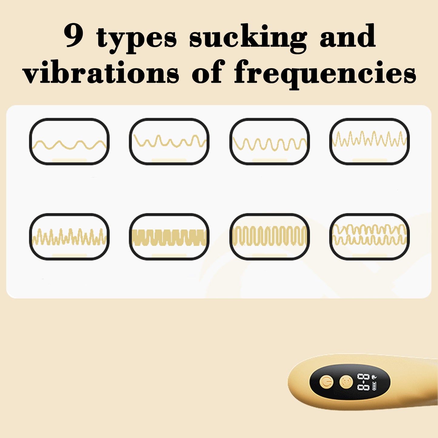 Women's Sex Toys Liquid Crystal Frequency Conversion Vibrator Telescopic Suck