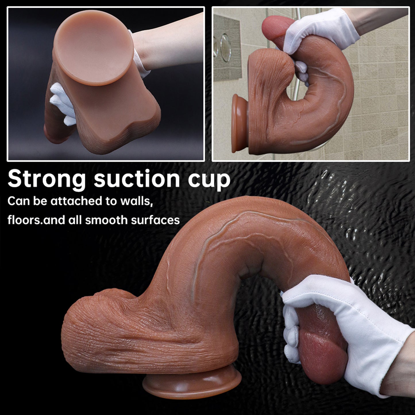 Super huge silicone fake dildo, wide thick, soft and realistic large dildo, with powerful suction cups, adult toys