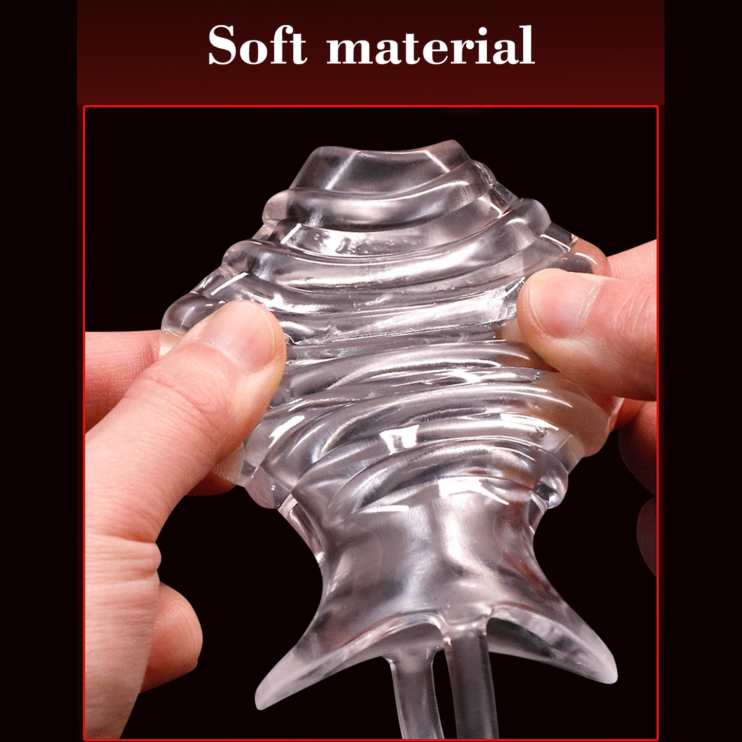 Reusable Condoms Transparent erotic crystal enlarged and bold condoms couple toys adult sex products Transparent Erotic Wolf Teeth Penis Cover
