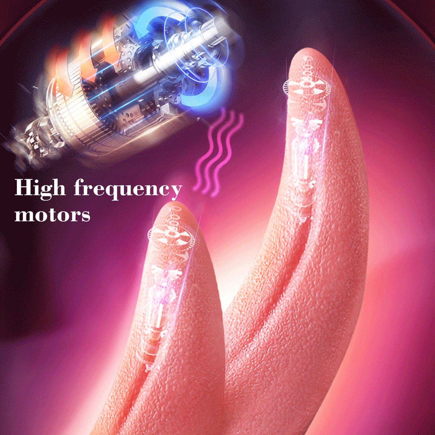 Simulated Tongue Vibrating Pleasure Sex Toy Heating Multi-function