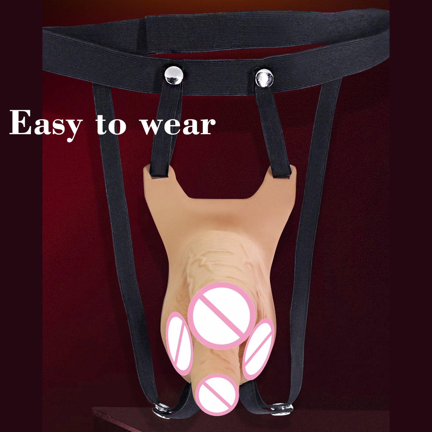 Wearable Realistic Conjoined Double Dildo Two Penis Female Masturbator Harness Belt Sex Toys For Woman Gay Couple