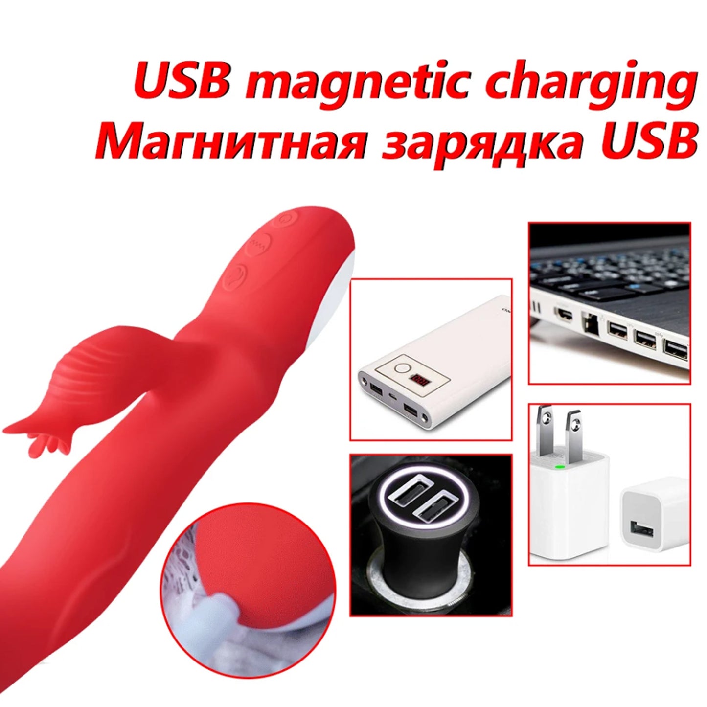 Vibrator Adult Sex Toy Female Vagina Clitoris Nipple G-Spot Stimulator 2 In 1 Dildo Goods for Women Masturbation Massager for 18