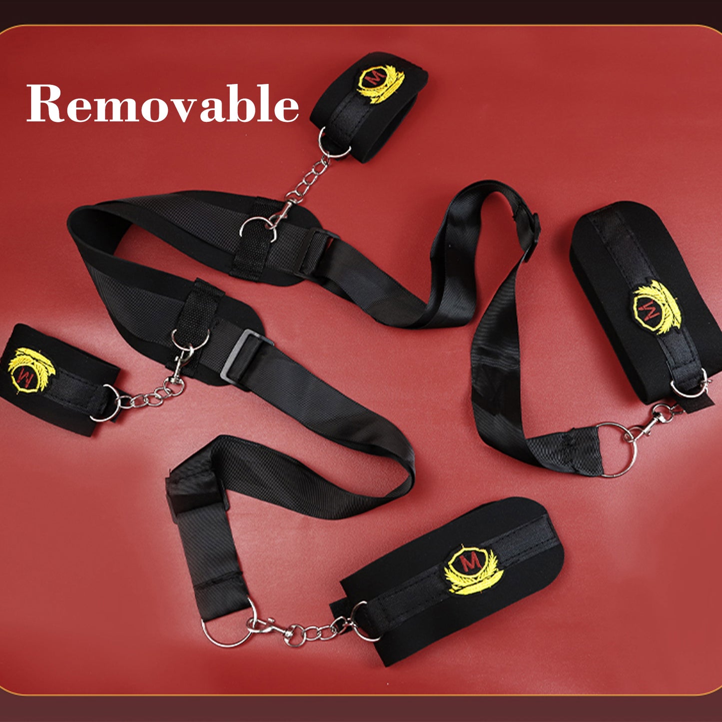 Sexual Bondage BDSM Kit Restraint - Upgraded 3-piece set of leg straps, blindfold, oral ball adult game sex toys for men and women couples