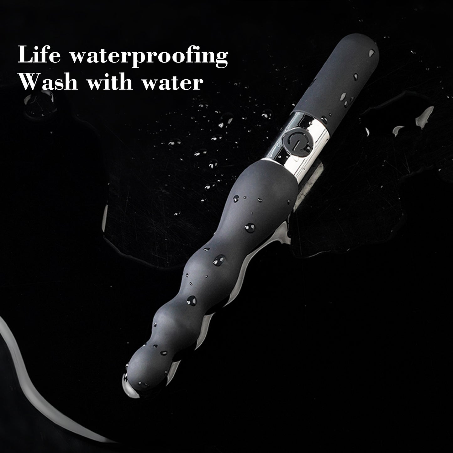 Vibrating Anal Beads Black Butt Plug Silicone Anal Vibrator Waterproof Sex Toys For Men and Women
