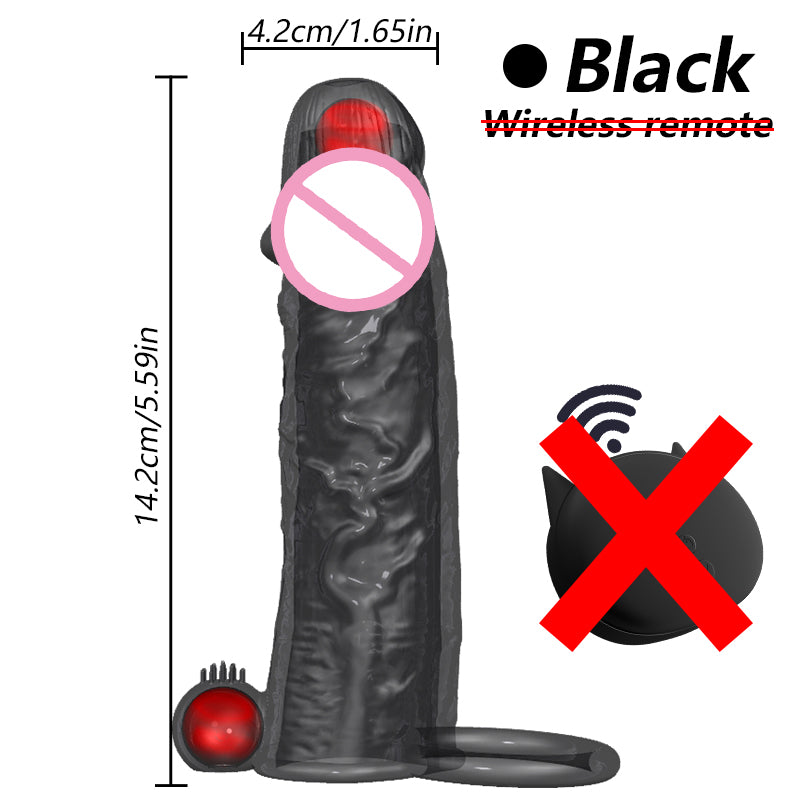 Semen Lock Ring Vibrator Elastic Penis Extension Sleeve Sex Toy for Men Penis Enlargement Delayed Ejaculation Reduce Sensitivity