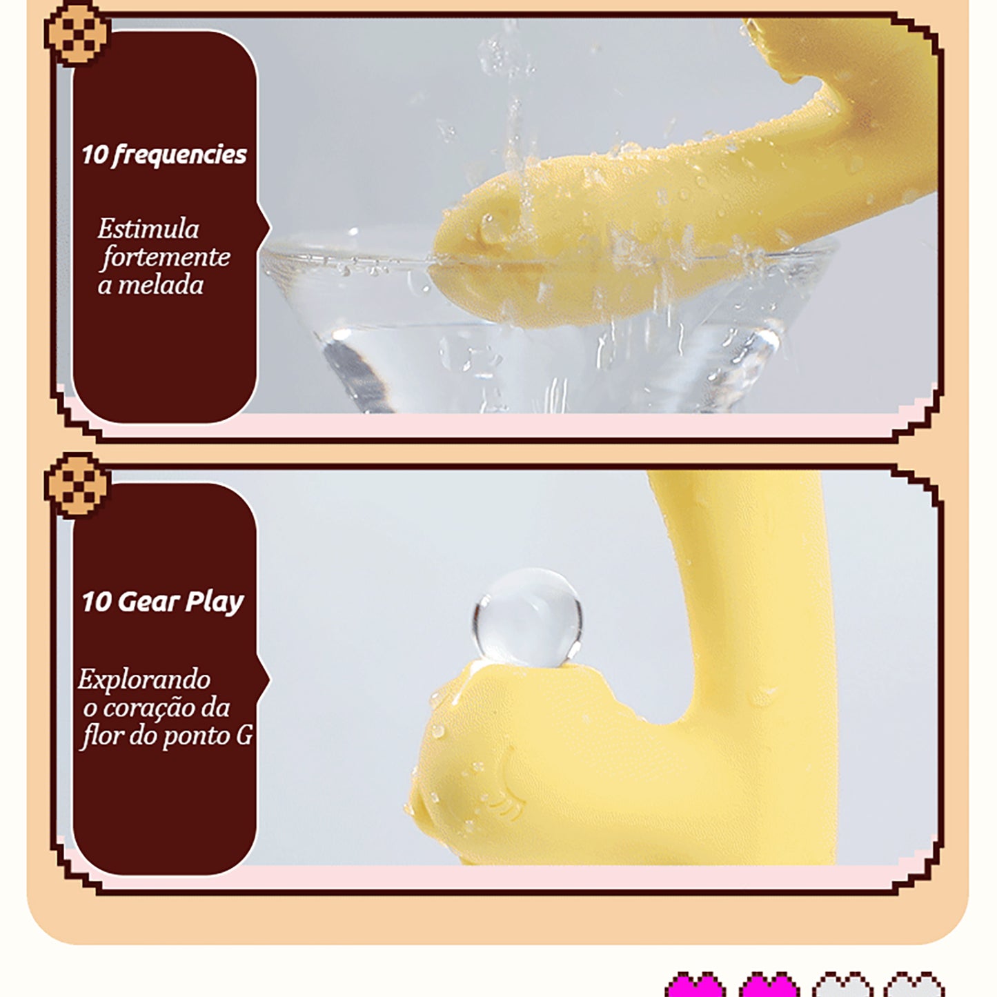 Cute Yellow Sex Toys For Women Sucking Clitoral tongue licking telescopic swing Dildo Vibrator