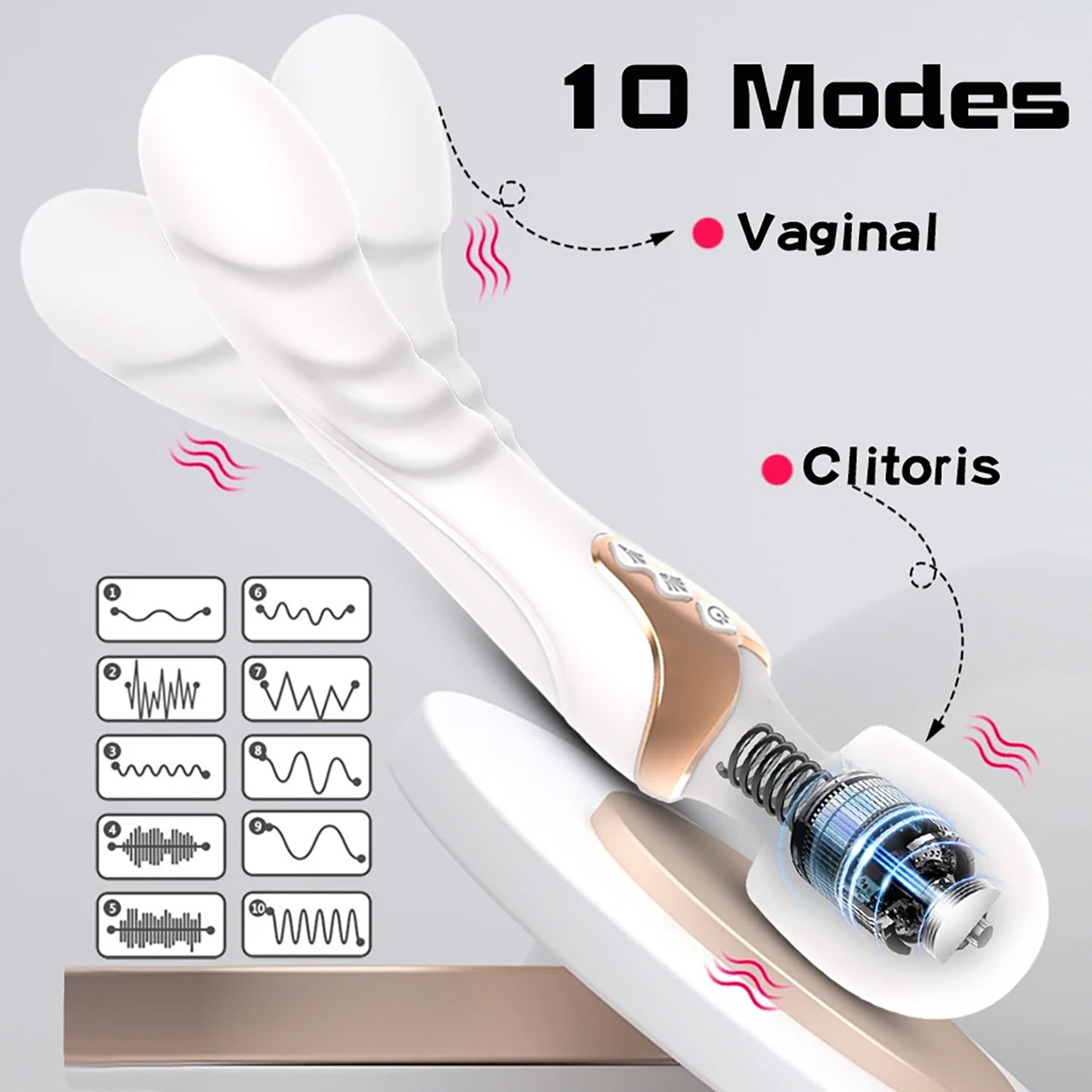 Erotic big head wand clitoris pussy massager vibrator waterproof usb charging adult sex toys for women