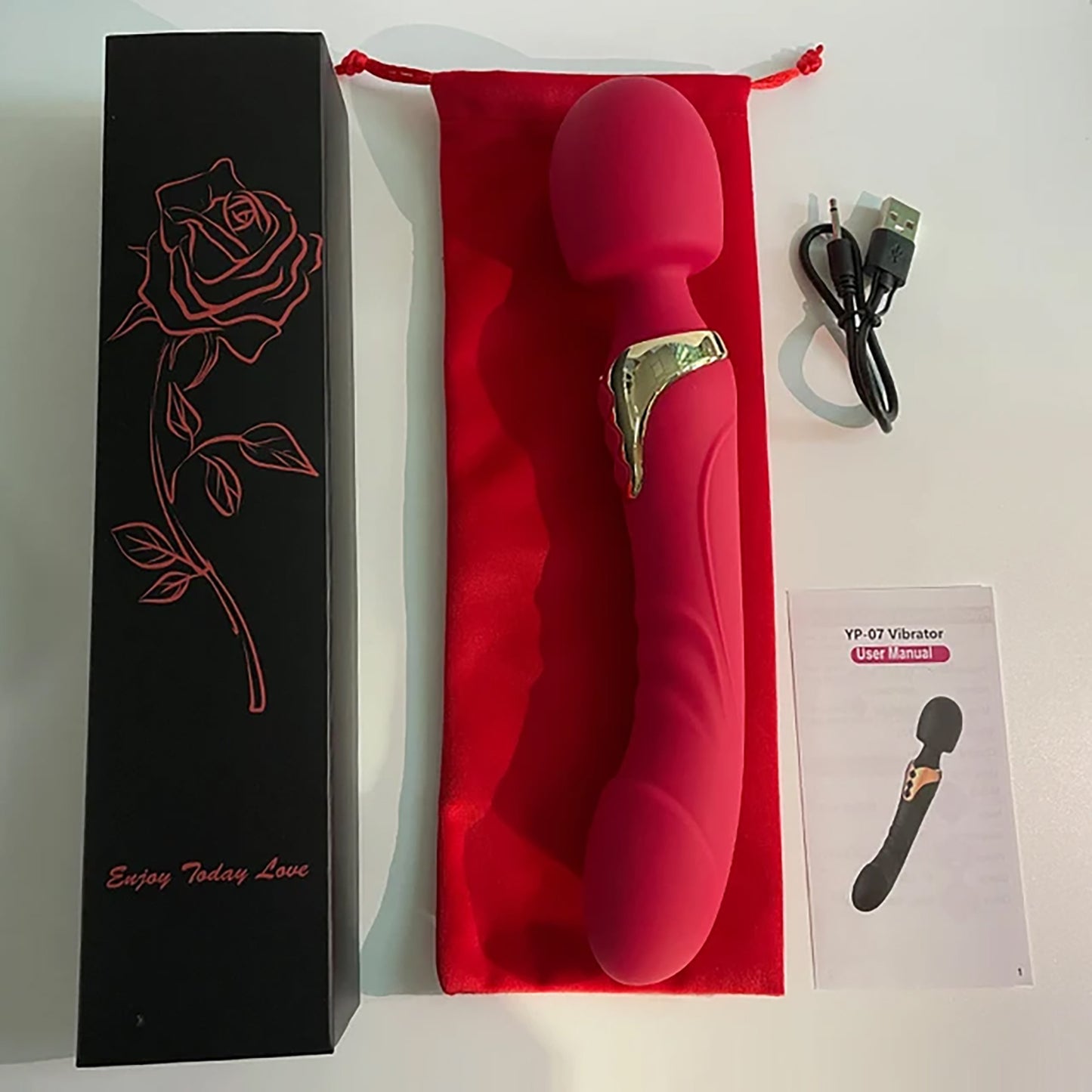 Erotic big head wand clitoris pussy massager vibrator waterproof usb charging adult sex toys for women