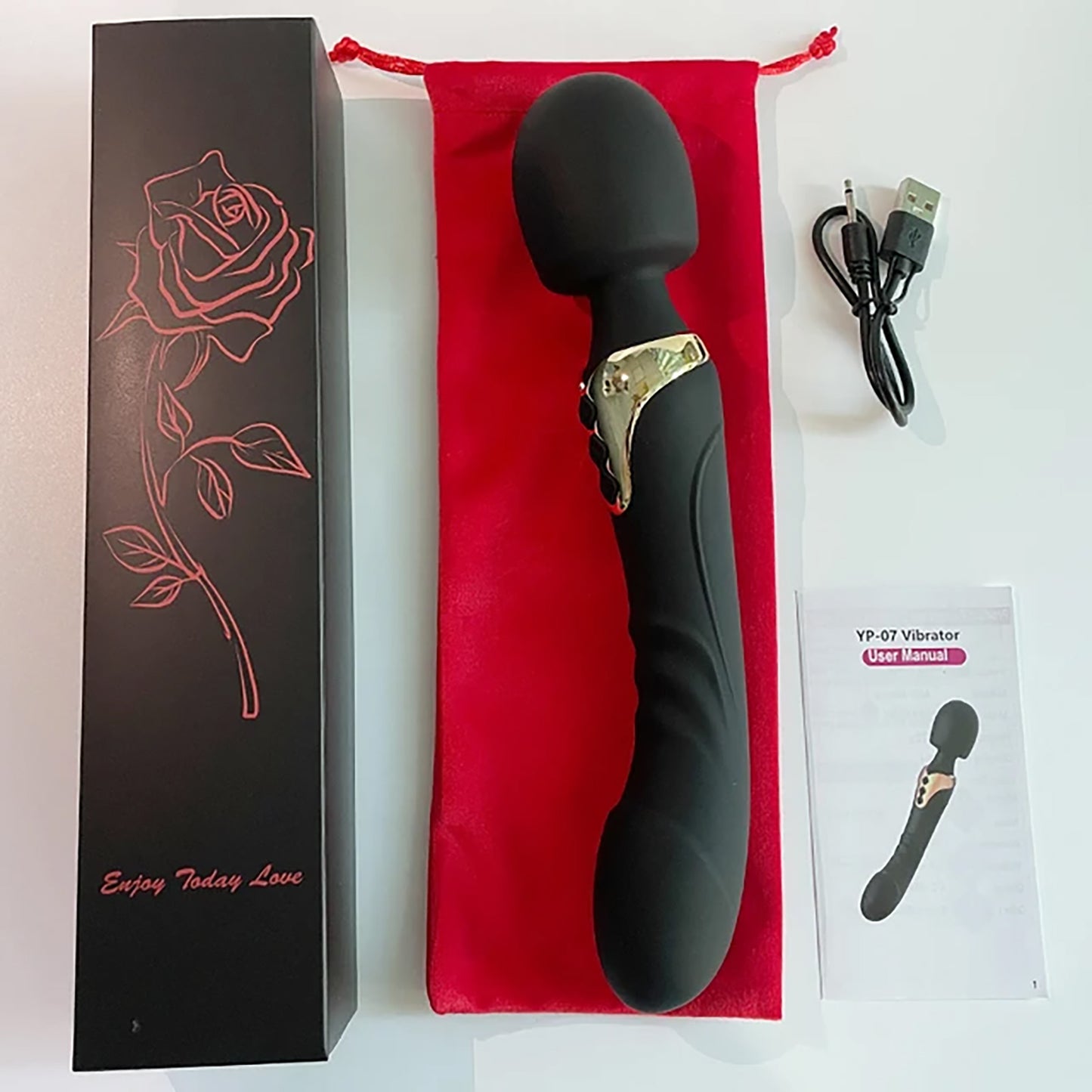 Erotic big head wand clitoris pussy massager vibrator waterproof usb charging adult sex toys for women