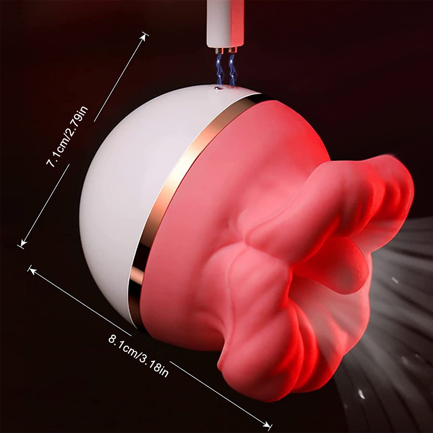 Rose Sex Toys Vibrator for Women - Adult Toys with Vibrating & 9 Tongue Licking Modes, Nipple Toys Clitoral Vibrator G-Spot Vibrators