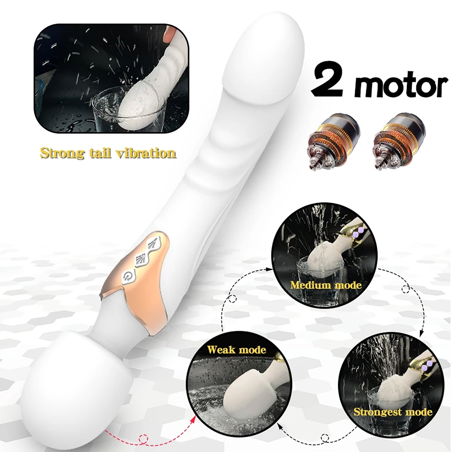 Erotic big head wand clitoris pussy massager vibrator waterproof usb charging adult sex toys for women