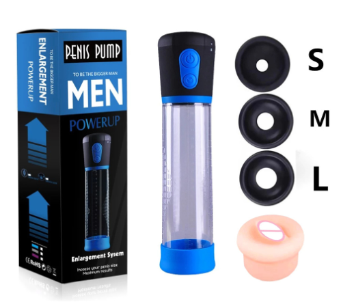 LED Electric Penis Pump Male Masturbator Cup Dick Extender Vacuum Pump Penis Enlargement Pump Trainer Sex Toy for Men