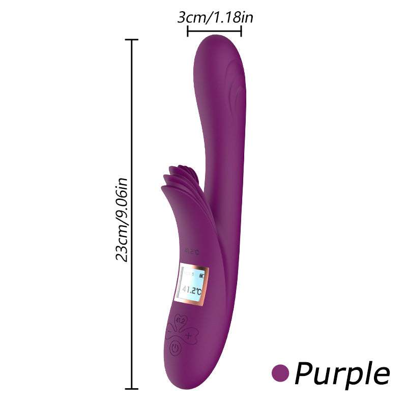 Vibrator 2 In 1 Female Clitoris Nipple Stimulator Massager G-Spot Masturbation Massager Touguelicking Sex Toys Goods for Women18